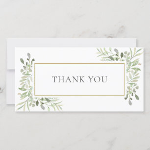 Remerciements Carte de remerciement professionnelle feuilles de 