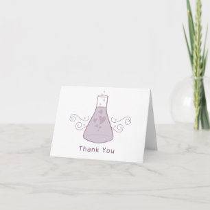 Remerciements Carte de remerciement Purple Sweet Chemistry
