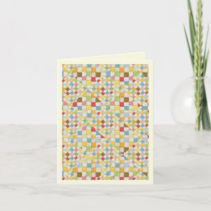 Remerciements Carte de remerciement QUILT MOSAIC / Crème