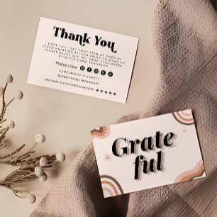 Remerciements Carte de remerciement rétro pour entreprise