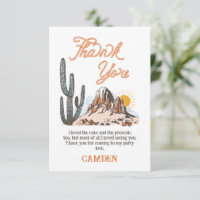 Carte de remerciement Rodéo Western How The West W