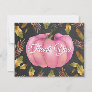 Remerciements Carte de remerciement rose de citrouille d'automne