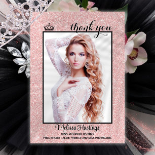Remerciements Carte de remerciement Rose Gold Tuxedo pour concou