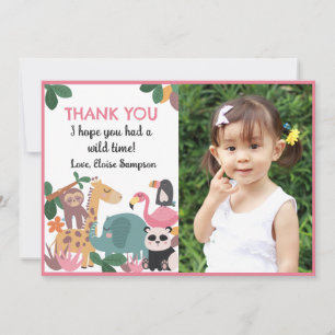 Remerciements Carte de remerciement Rose Née pour être sauvage