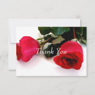 Remerciements Carte de remerciement roses rouges Ensemble de mar