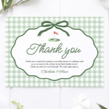 Carte de remerciement Sage Green Golf Nouveau au C