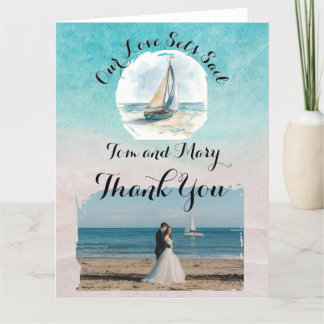 Remerciements Carte de remerciement Set Sail
