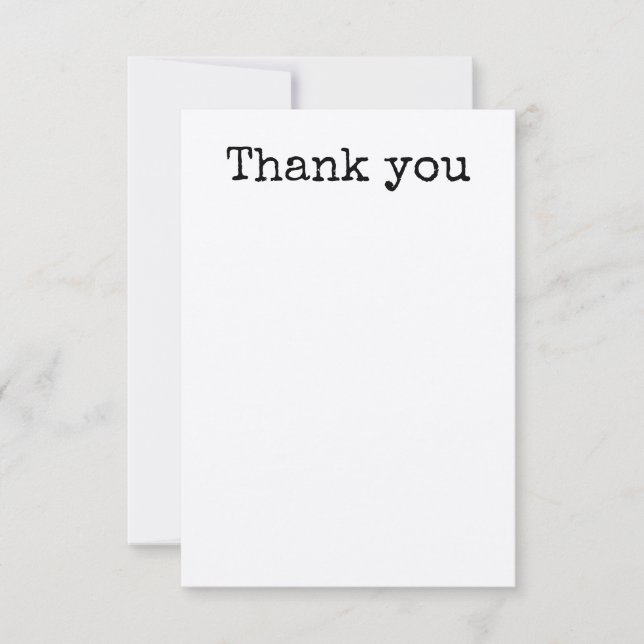 Remerciements Carte de remerciement simple (Devant)