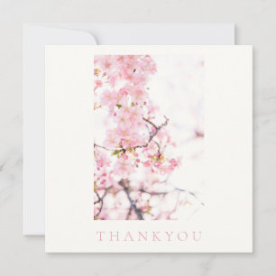 Remerciements Carte de remerciement simple: CHERRY BLOSSOM BRANC