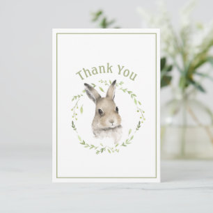 Remerciements Carte de remerciement simple de lapin mignon