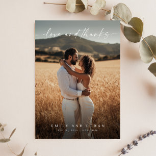 Remerciements Carte de remerciement simple et élégante pour jeun