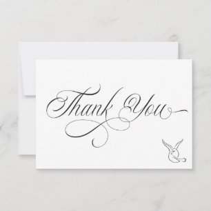 Remerciements Carte de remerciement Simple Love Birds