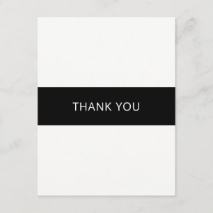 Remerciements Carte de remerciement simple noir et blanc - à pla