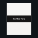 Remerciements Carte de remerciement simple noir et blanc - plat<br><div class="desc">Carte de remerciement simple noir et blanc - plat Peut être entièrement personnalisée pour répondre à vos besoins. © Gorjo Designs. Imprimé par Zazzle. // Vous cherchez des articles assortis ? D'autres papeteries de la collection sont disponibles ici : https://www.zazzle.com/collections/black_and_white_striped_wedding-119550615860932414 // Besoin d'aide pour personnaliser votre design ? Vous avez...</div>