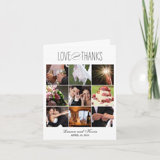 Remerciements Carte de remerciement Souvenirs doux - Blanc (Devant)