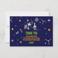 Carte de remerciement sur le thème de la science