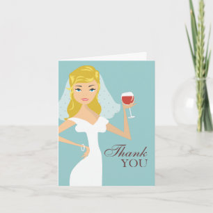 Remerciements Carte de remerciement sur le thème du vin pour une