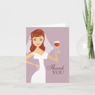 Remerciements Carte de remerciement sur le thème du vin pour une