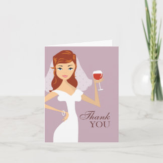 Remerciements Carte de remerciement sur le thème du vin pour une