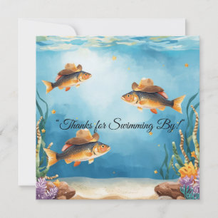 Remerciements Carte de remerciement sur le thème Fish Party Texa