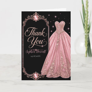 Remerciements Carte de remerciement Sweet 16 Pink Jewel