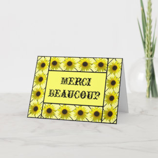 Remerciements Carte de remerciement Tournesol française