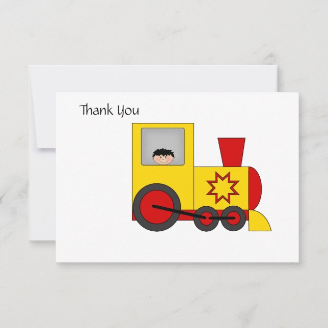 Remerciements Carte de remerciement Train (Devant)