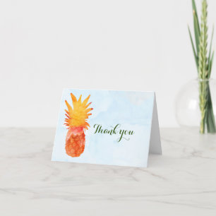 Remerciements Carte de remerciement tropical Luau aquarelle anan