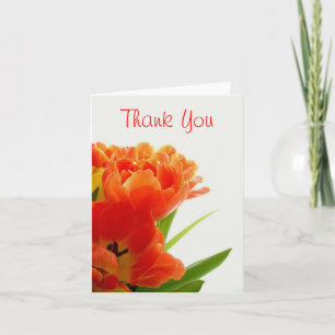 Remerciements Carte de remerciement Tulipes Orange