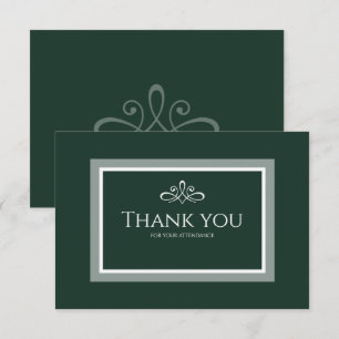 Remerciements Carte de remerciement vert émeraude