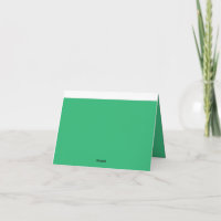 Carte de remerciement verte | Élégant minimaliste