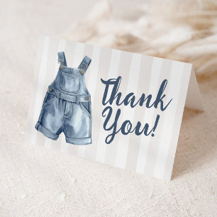 Remerciements Carte de remerciement vierge bébé en jean bleu