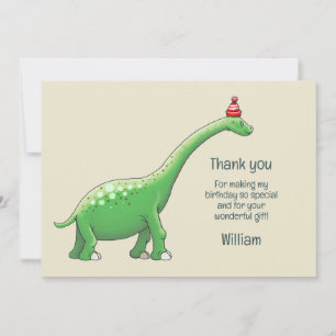 Remerciements Carte de remerciement Walter le Dinosaure