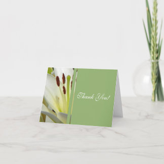 Remerciements Carte de remerciement White Lily