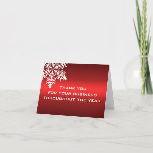 Remerciements Carte de remerciement White & Red Business