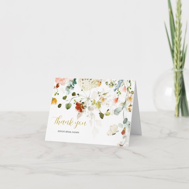 Remerciements Carte de remerciement WILDFLOWERS (Devant)