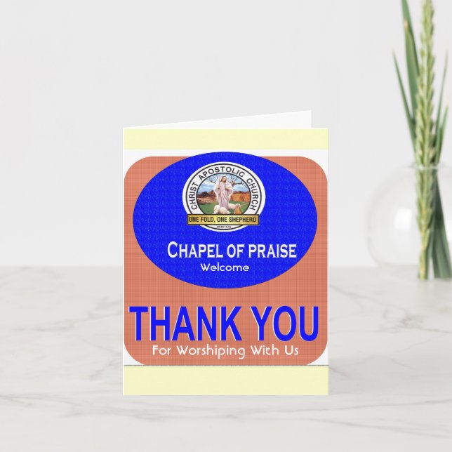 Remerciements CARTE DE REMERCIEMENTS, Bienvenue, Pour Aimer Avec (Devant)