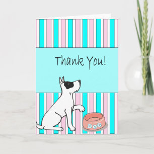 Remerciements Carte de remerciements, Jack Russell Cartoon