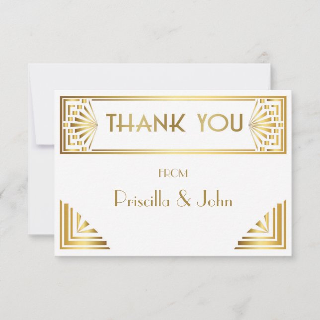 Remerciements Carte de remerciements, Photo Back, Grand Gatsby,  (Devant)