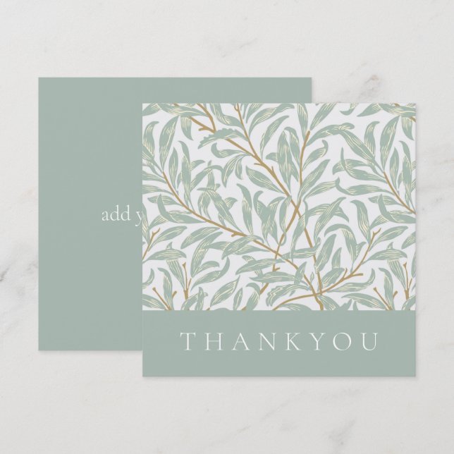 Remerciements Carte de remerciements: WILLIAM MORRIS : CONCEPTIO (Devant / Derrière)