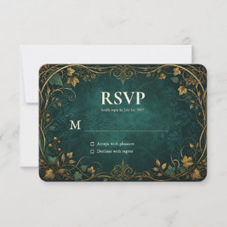 Remerciements Carte de réponse de mariage Forêt Enchantée