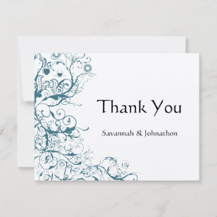 Remerciements Carte de réponse de RSVP de mariage Oiseaux et tou