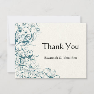 Remerciements Carte de réponse de RSVP de mariage Oiseaux et tou