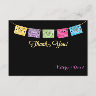 Remerciements Carte de réponse pour mariage mexicain