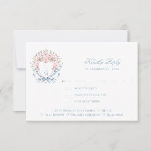 Remerciements Carte de réponse RSVP pour cerisier doux en fleurs