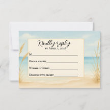 Carte de réponse traditionnelle Beach Bliss