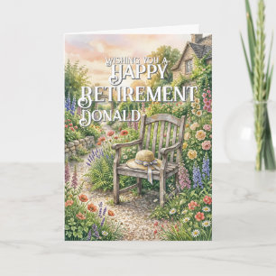 Remerciements Carte de retraite avec illustration de jardin de c