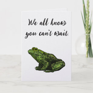 Remerciements Carte de retraite de grenouille sautante