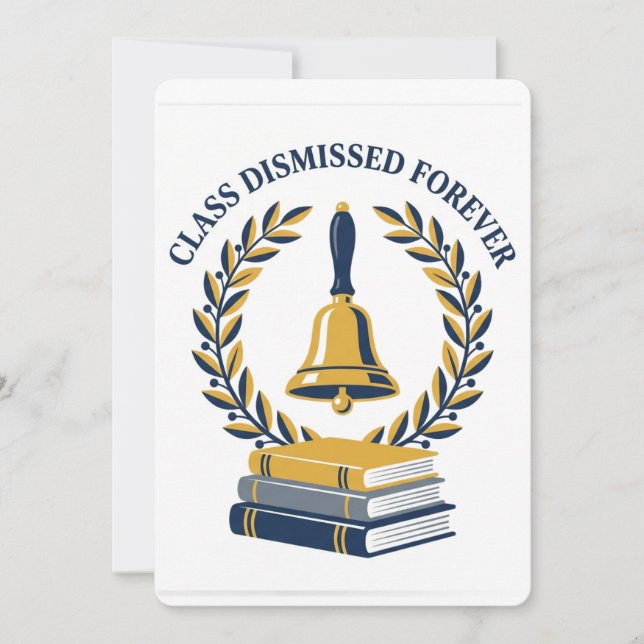 Remerciements Carte de retraite pour enseignant de classe D cong (Devant)