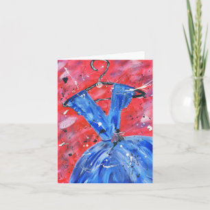 Remerciements Carte de robe bleue